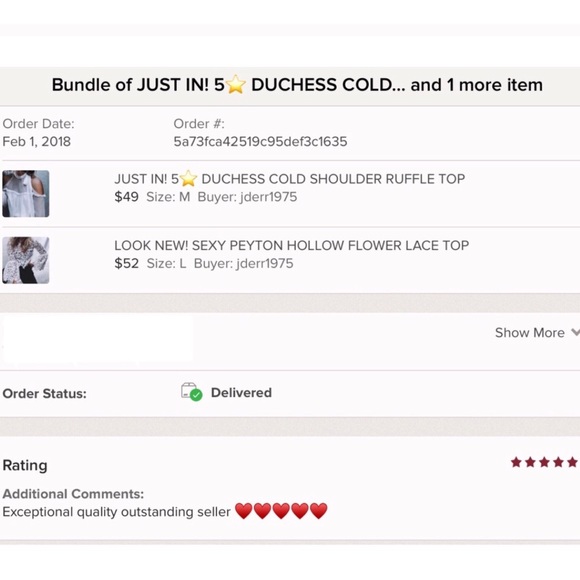 DUCHESS COLD SHOULDER RUFFLE TOP - Picture 8 of 8